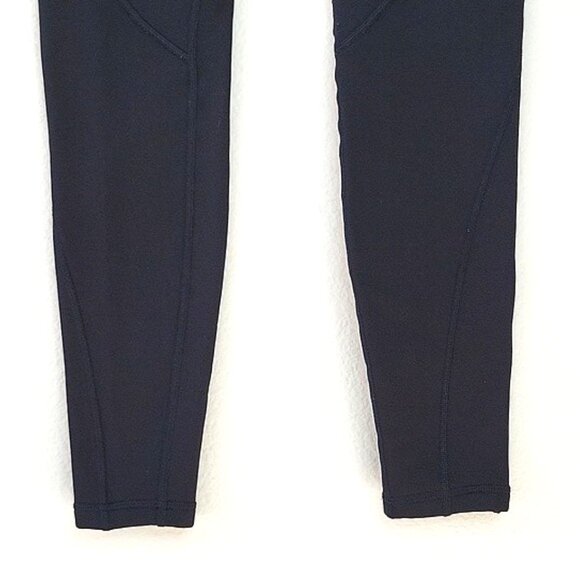 Athleta Black High Waisted Exercise Legging sz S Zipper Pockets Athletic Workout - Picture 7 of 12